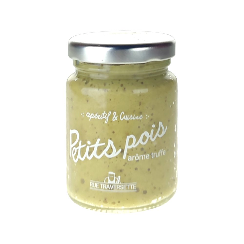 Les Indispensables Petits Pois Arôme de Truffe Noire 90g, Rue Traversette 1 Les Indispensables Petits Pois Arôme de Truffe Noire 90g Rue Traversette